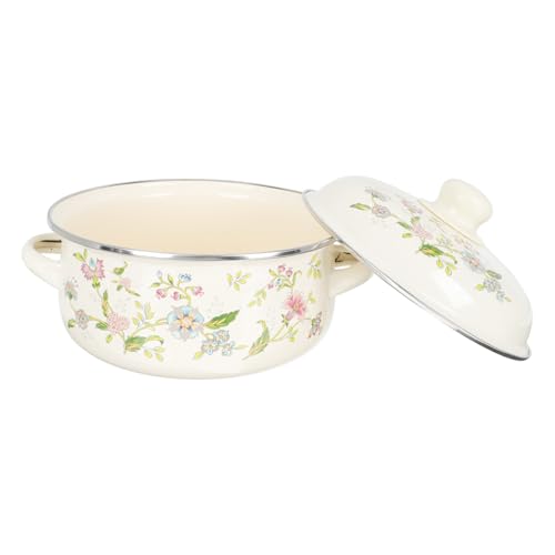 Marmite robuste en émail GALPADA 1.1l casserole cuisson soupe et mijotés