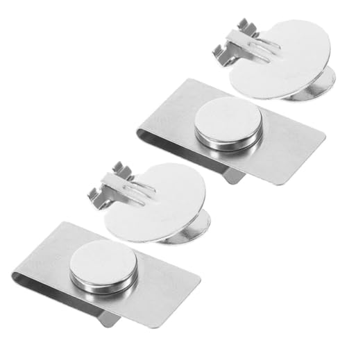 COHEALI Clips de Corbata Magnéticos Invisibles 2 Pares de Acero Inoxidable Función Antiencrespamiento y Posicionamiento Automático para Uso Formal