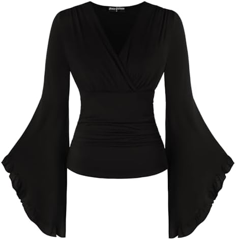 TUFXIRSS Abito da donna formale con scollo a V corto, maniche a
