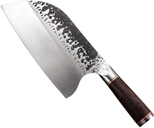 Meat Cleaver,Cleaver Knife, 8 Inch Chef Knife Hand Forged Sharp Meat Cleaver Wooden Handle Butcher Knife Stainless Steel 5CR15MOV Steel Knife