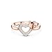 SilverDia Royal Heart Crown Ring For Women 14K Gold Plated Princess Queen Ring 925 Sterling Silver Handmade Promise Jewelry Birthday Gift For Love