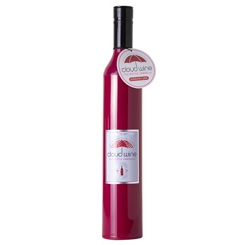 Chris's Stuff 38" Wine Bottle Umbrella for Rain, Sunlight, Outdoor, Travel & Beach, Portable, Compact, Collapsible, Waterproof, Windproof and UV Blocker Stick Umbrella for Men & Women (Burgandy)