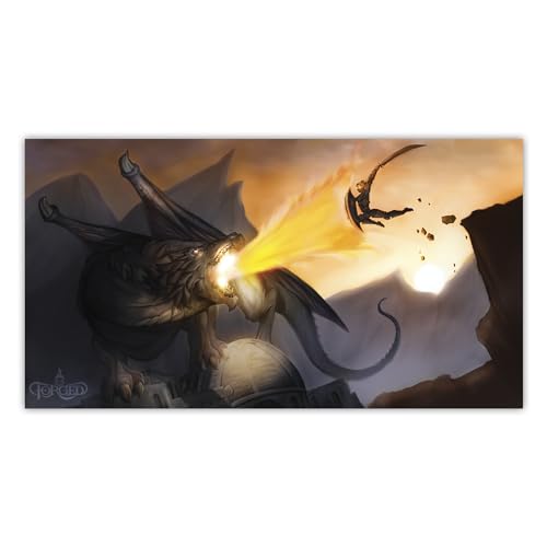 Forged Dice Co. Dice Tray 14" - Reversible Dice Rolling Mat - Compatible with Board Games and Tabletop RPGs Like Dungeons and Dragons Pathfinder Roleplaying Games - Dragon Slayer by Forged Dice Co. - Used condition - Image 2