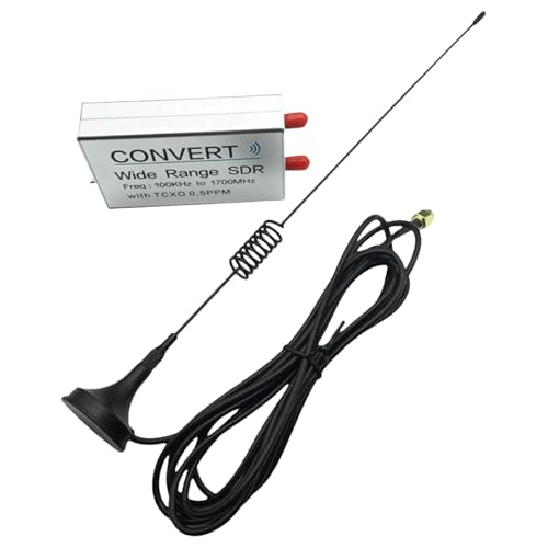 100KHz-1.7GHzフルバンドチューナースティックUSBレシーバー、ダブルアンテナ入力USBパワーレシーバーソフトウェア無線