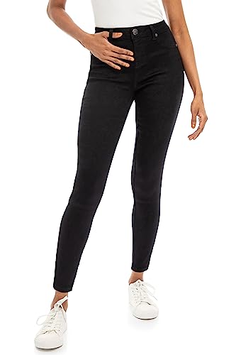 1822 Denim Women's High-Rise Stretch Ankle Skinny Butter Jeans, Black
