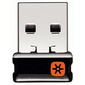Logitech C-U0007 Unifying Receiver for Mouse and Keyboard Works with Any Logitech Product That Display The Unifying Logo (Orange Star, Connects up to 6 Devices) (C-U0007)