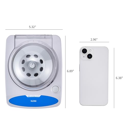+UXI Mini Centrifuge Machine 4000rpm Scientific Lab Benchtop Mini Centrifuge Portable Desktop Microcentrifuge 2 Rotors for 2ml/1.5ml/0.5ml/0.4ml/0.2ml Micro Tubes 110V Low Noise