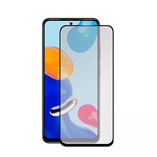 Movilrey Protector de Xiaomi Redmi Note 11S Negro Pantalla Cristal Templado Vidrio 9H para movil