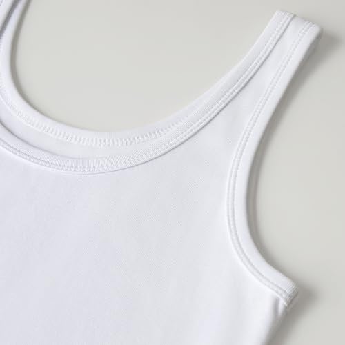 4 Pack Tank Tops for Women,Scoop Neck Sleeveless Crop Top Cotton Basic Cropped Going Out Athletic Sports Gym Shirts for Women2