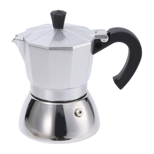 コンロ用コーヒーポット - ビンテージ、金属製ピッチャー | クラシックステンレス抽出ケトル、電気飲料メーカーアクセサリー、イタリア・キューバ飲料、家庭台所、日常抽出