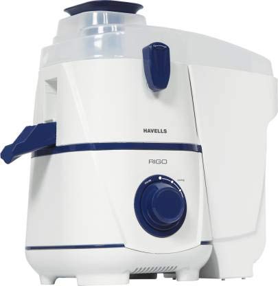 Havells Rigo 500 watt Juicer, White - Dark Blue (GHFJMBVB050)