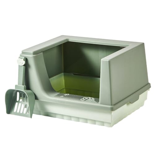 SUPVOX Pet Cat Litter Box Kit Large Semi-Enclosed Kitten Litter Box -Splash Design Pp Material for Longevity Comfortable for Cats