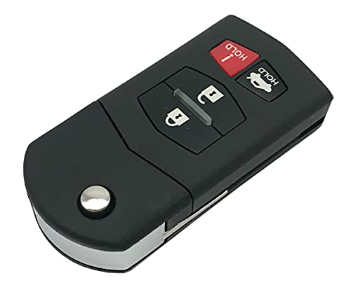 Coque de clé Mazda durable boîtier télécommande noir haute qualité