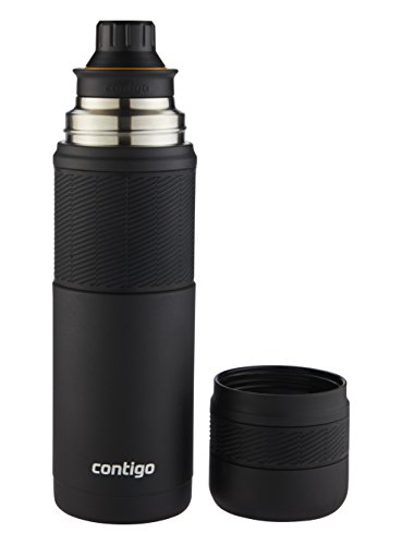 Garrafa térmica Contigo 360° de aço inoxidável, 740 ml, preto