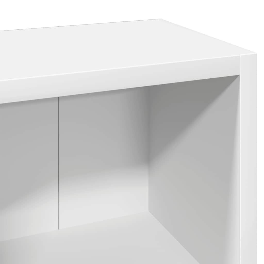 2 scaffali per CD, colore bianco, 21 x 16 x 93,5 cm, materiale in legno per un massimo di 80 CD, design sottile per riporre la tua raccolta musicale, DVD e dischi Blu-Ray