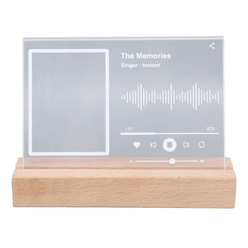 3in LED Music Stand Photo Frame with Transparent Acrylic Stand for Wedding Parties