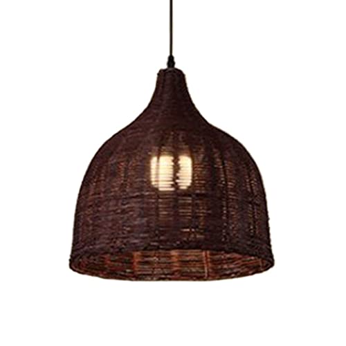 Lustre en rotin E27 style Asie du Sud-Est pour une ambiance de salon apaisante