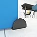 JUBEST 2 Pack Matte Black Floor Guide Floor Mount Sliding Barn Door Hardware Up to 1-13/16