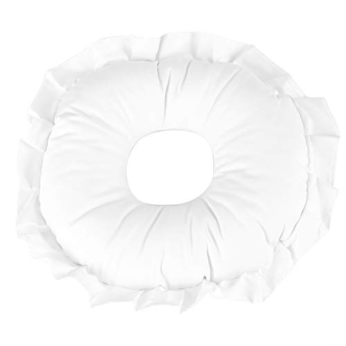 Polyester Face Relax Pillow, Spa Salon Massage Hollowed Rest Pillow Nap Fake Eyelashes And Adhesives For Home For False Eyelashes & Adhesives Beauty Salon(White)