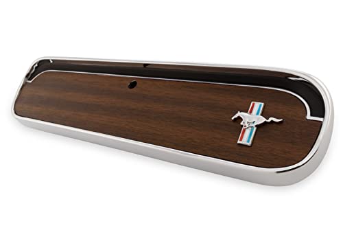 Scott Drake C5Zz-6506024-C Glove Box Door Metal Backed Woodgrain With Running Horse Emblem #TOP1