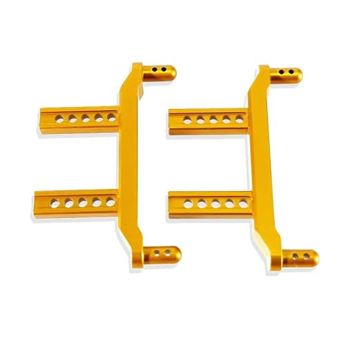 SKorFGX Metal Upgraded Universal Front and Rear Body Pillars Compatible with SCY1 16 16101 16102 16103 16101PRO 16102PRO 16103PRO Speed RC Car(Gold)