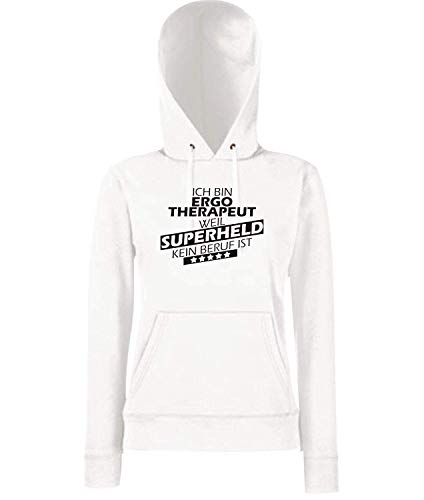 Sweat à capuche ergothérapeute pour femme blanc XS idéal pour le cabinet et le quotidien