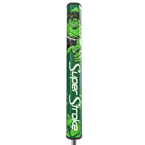 SuperStroke Tour 2.0 Putter Grip,Hulk, Marvel Line, Improves Feedback and Tackiness, Reducing Taper to Minimize Grip Pressure, Polyurethane Outer Layer