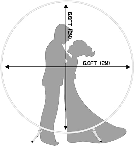2M Metall-Ballonbogen-Kit,DIY gebogener Bogen,Eisen-Hochzeitsbogen,DIY-Metall-Rundballonbogen-Girlande,runder Ring-Ballonbogen-Kit,Blumendekoration für Geburtstagsfeier,Hochzeit, Weihnachten – Bild 3