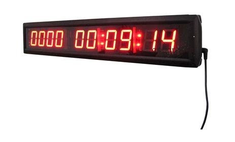 GOODRELIISH Red Color 18 10 Digits LED Days Digital Countdown Clock Count up to 10000 Days with Hours Minutes Seconds IR Remote Control Aluminum Case