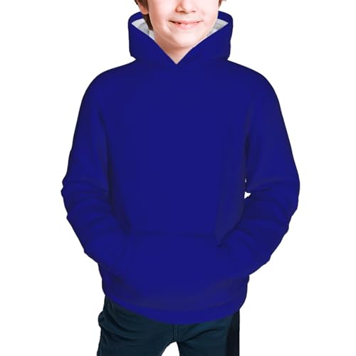 Navy Kid Hoodies Boys Sweatshirts Girls Pullover with Pocket3