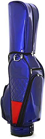 PU Ladies Golf Bag Waterproof and Easy to Clean Golf Sunday Bag can be Used as a Golf Club Travel Bag Black (Blue)