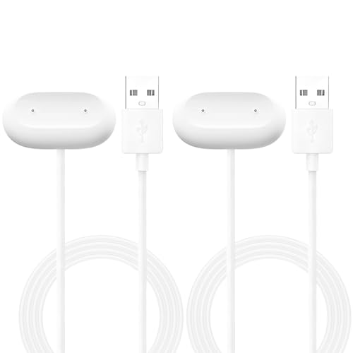 �yHUKWIMO�zFor Google �X�}�[�g�E�H�b�` �[�d�P�[�u��Google Fitbit Air �Ή� �[�d�P�[�u�� �[�d�� ���C�����X�[�d �����ϋv �g�т��₷�� �y�� USB-A �}�O�l�b�g���[�d��(2�{,�z���C�g�j