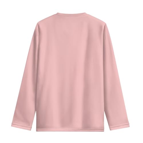 Image of Girls Long Sleeve Shirt with Cute Graphic Casual Pullover Tops 3-16Y