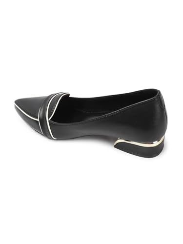 Image of Carlton London Women Comfortable Block Heel Pointed Toe Fashion Pump Shoes for Daily use, Office use, Casual use
