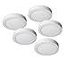 JANDEI - Pack 5 Plafoniere, LED Downlight 18W rotondo montato a superficie, (equivalente a 140W), Alluminio, Anello bianco opaco (5 Unità, Bianco Freddo 6000K)