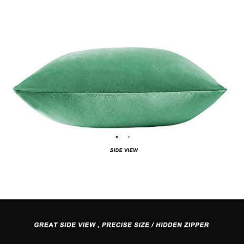 Image of GIGIZAZA Decorative Couch Throw Pillow Covers,Teal Square Pillow Cushion Covers 22x22,Pillow Cases Velvet Pillow Covers