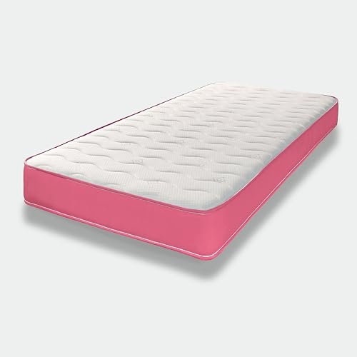 eXtreme comfort ltd Hybrid Cooltouch Colours Mattress | Pink | Shorty (75 x 175cm) | Memory Foam and Coil Spring | Cooltouch Breathable Cover | Plush Comfort | UK Made