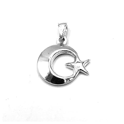 925 Sterling Silber Anhänger Ay Yildiz Türkei Flagge Bayrak/Unisex / 17670