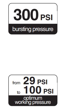 Fitt Force Tek Garden Hose, 5/8" 100Ft Medium Duty Water Hose, Light Blue #TOP6