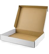 Mat Board Center,Sturdy 13x10x2 Mailing Box White - Perfect for Mailers, Packing Gifts, Small Bus...