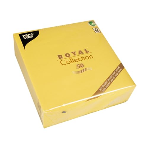 Servilletas de papel premium amarillas Royal Collection de 40x40 cm para hostelería, 250 uds 3