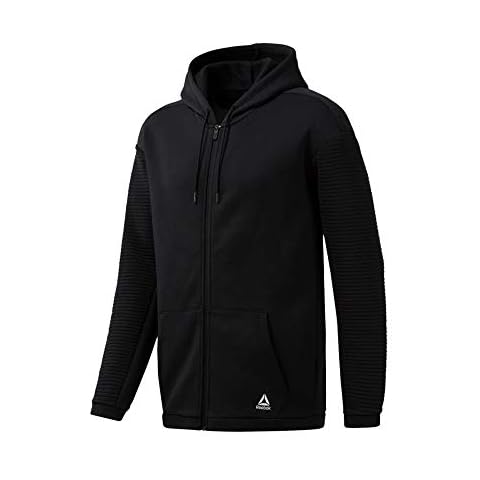 Reebok Herren Workout Ready Fleece Sweatjacke Schwarz Cover