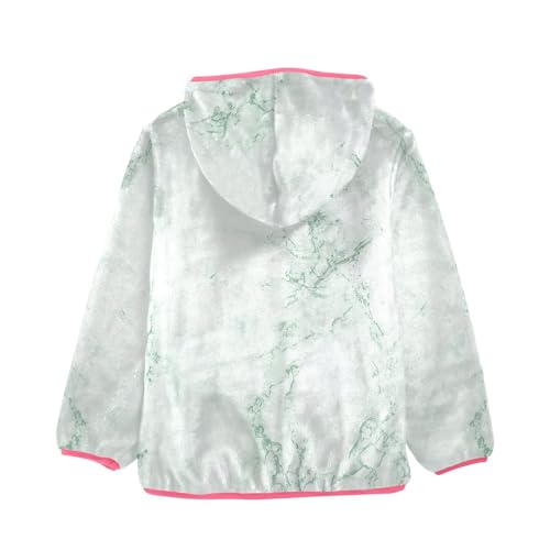 GuoChe White Marble Green Boys Fall Fleece Jacket2