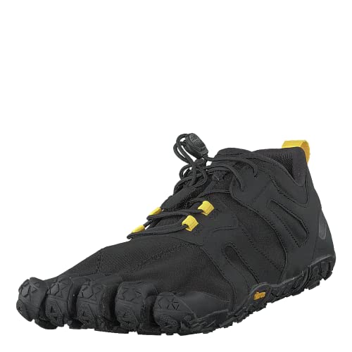 Vibram Tênis de corrida feminino V 2.0 Trail, Preto/Amarelo, 8-8.5