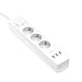 Produktbild KabelDirekt 3-fach Steckdosenleiste, Mehrfachsteckdose & TÜV-zertifizierte Steckerleiste mit Überspannungsschutz sowie 3-fach USB Ladegerät (max. 4000W/250V/16A mit erhöhtem Berührungsschutz, weiß)