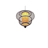【Montage facile】 : Ce luminaire suspendu traditionnel en bambou est compatible avec les douilles E27/E26 standard (puissance max. : 60 W, tension : 110-240 V). Il est livré avec une notice de montage et tous les accessoires nécessaires pour une installation simplifiée. Son fond creux facilite le remplacement de l'ampoule.
