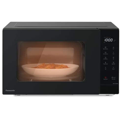 Panasonic 25L Compact Solo Microwave Oven NN-ST34NB,900W Push open, Auto-defrost, Child safety lock, Touch Operation, Quick 30 function, Black, 1 Yr Warranty
