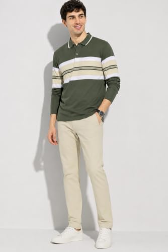 Image of SANE ORIGINALS Full Sleeves Textured Polo Tshirt for Men with Pocket || Long Sleeves Collar and Pocket T-Shirt for Men