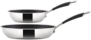 Circulon Momentum Non Stick Frying Pan Set of 2 - Stainless Steel Frying Pan Set 22 & 29cm, Suitable as Induction Frying Pan, Dishwasher Safe, Durable Cookware