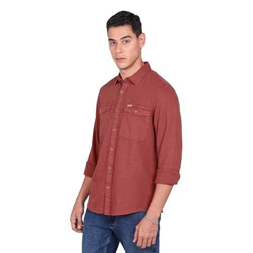 Image of Lee Men's Solid Regular Fit Shirts